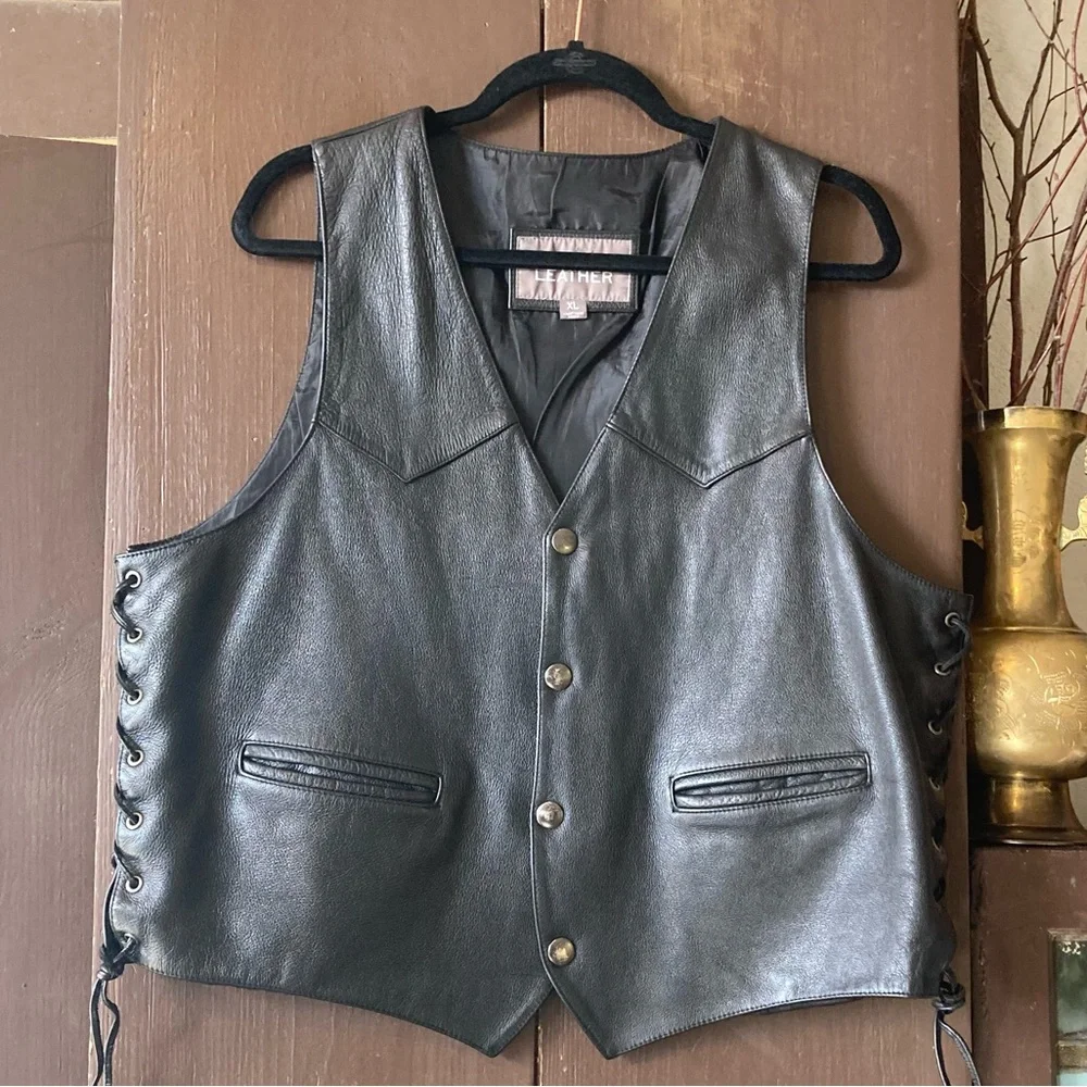 Vintage Airbrushed Wilsons Leather Vest ! - Picture 2 of 12